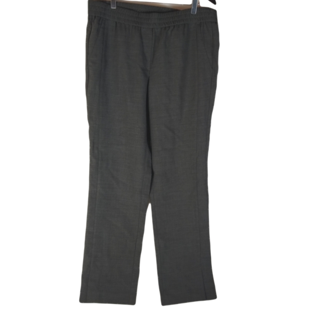 Loft Dress Pants Elasticated Waist Grey L TALL